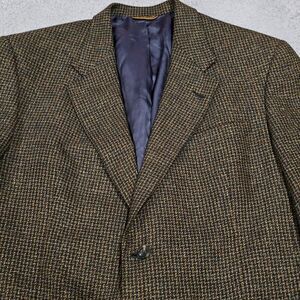 Vtg Hart Schaffner Marx Wool Tweed Blazer Sport Coat 41R (44R) Mens Brown